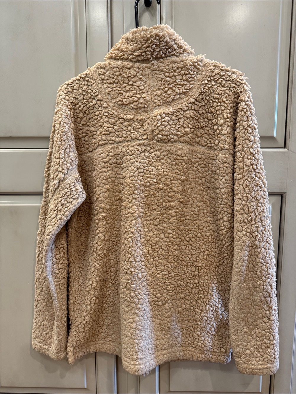 True Grit Men's Beige Sherpa Half-Zip Pullover - Picture 5 of 7